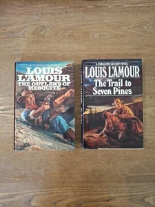 Louis L'Amour " The Outlaws Of Mesquite" & Trail To Seven Pines 1990s Hardback - Picture 1 of 8