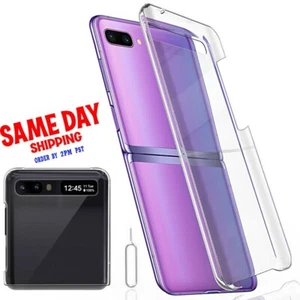 Slim Clear Hard PC Bumper Cover Case Pin for Samsung Galaxy Z Flip 5G F707U USA - Picture 1 of 1