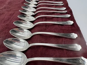Cucharas Fairfax Pattern Durgin Gorham 12 Demitasse de plata esterlina con monograma con - Imagen 1 de 11