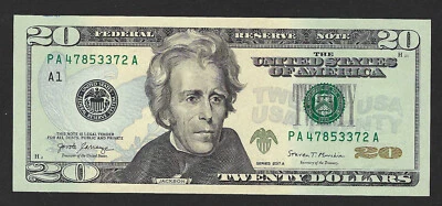 $20 FEDERAL RESERVE NOTE 2017A BOSTON (PA47853372A), UNC - Image 1 of 2