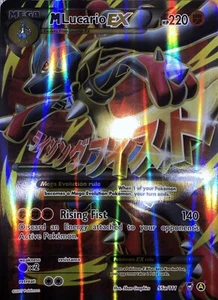 ARTE COMPLETO M Lucario EX ULTRA *JUMBO* 55a/111 XY Puños Furiosos Alterna Mega COMO NUEVO - Imagen 1 de 2