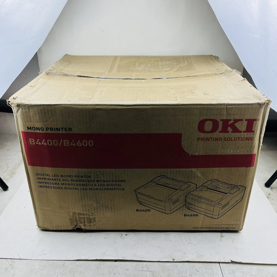 Untested OKI B4600 Digital LED Monochrome Printer White In Box - Image 1 of 4