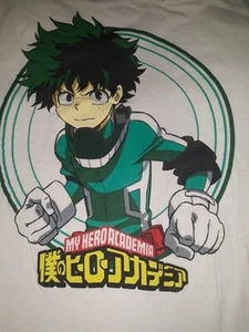 Camiseta Blanca Talla L (42-44) Izuku Midoriya Deku My Hero Academia Gráfico (16D) - Imagen 1 de 6