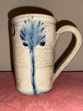 PALMETTO POTTERY SUSAN WALTERS CHARLESTON SOUTH CAROLINA COFFEE PALM TREE MUG