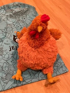 Jellycat CECILE CHICKEN Soft Plush Toy Jelly Cat Stuffed Rooster + BAG NWT NEW - Picture 1 of 4
