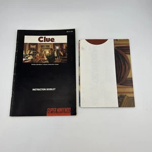 CLUE (Super Nintendo SNES) Original Instruction Manual Booklet / Poster!! Only - Picture 1 of 4