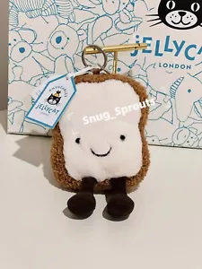 NWT Jellycat AMUSEABLE TOAST BAG CHARM Key Ring Keychain Authentic from US - Picture 1 of 4
