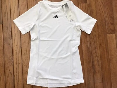 Nueva Camiseta Adidas Niños Talla Mediana 10/12 Blanca Areoready Tech Fit AA7534 (C11-4) Foto 1 de 4
