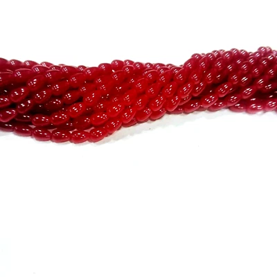 Cuentas de gotas facetadas de rubí, cuentas de collar facetadas de rubí cuentas de lágrima de briolette Foto 1 de 4