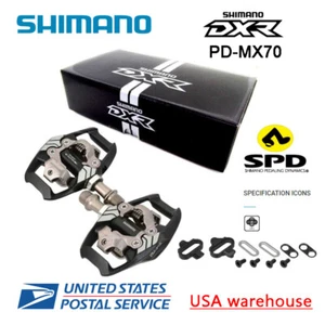 Shimano DXR PD-MX70 SPD BMX Racing Pedals Clipless SM-SH51 cleat - Picture 1 of 3