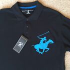 Men’s Beverly Hills Polo Club Big Pony Polo Shirt Black Size Large NEW!
