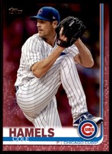 Cole Hamels 2019 Topps Mother's Day Pink /50 #540 Chicago Cubs