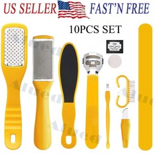 10Pcs set Pedicure Kit Rasp Foot File Callus Remover Scraper Nail Care Tool kit