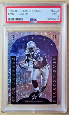 97 Upper Deck Star Crossed #SC22 Emmitt Smith Dallas Cowboys Florida PSA КАК НОВЫЕ 9 - Изображение 1 из 2