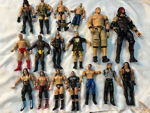 WWE WWF Wrestling figures Lot Mattell jakks John Cena Stone Cold Triple H Kane - Foto 1 di 10