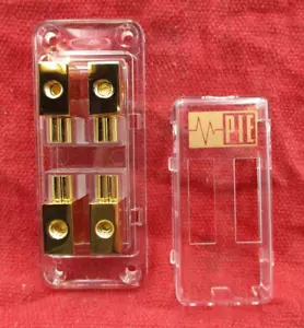 Doble hoja MAXI soporte para fusibles en línea CHAPADO EN ORO 4 calibre patas independientes - Imagen 1 de 12
