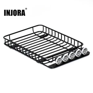 INJORA 232*145mm Roof Rack Luggage & Light for 1/10 SCX10 & AXI03007 90046 TRX4 - Picture 1 of 8