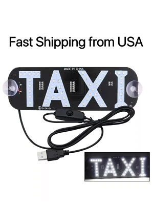 USB LED Indicator Taxi Light Panel Sign Warning Light Car Interior Roof Light - Image 1 of 4