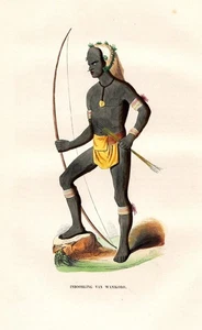 Traje de traje Vanikoro Santa Cruz Islas Salomón / xilografía xilografía 1840 - Imagen 1 de 1