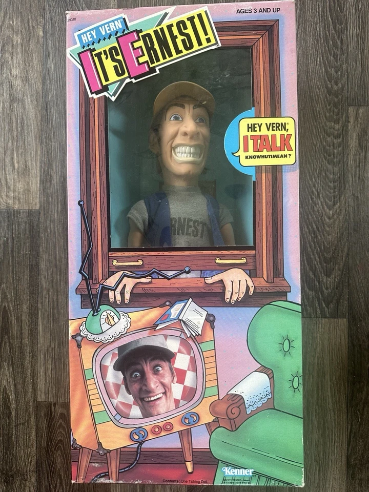 Muñeca Kenner Hey Vern It’s Ernest Talking Pull String 1989 rara con caja  Foto 1 de 4