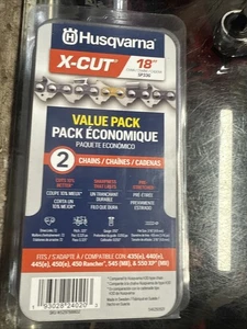 Husqvarna X-Cut SP33G 18 Zoll Motorsägenkette, 2er Pack, 0,325" Teilung, 0,050" Stärke - Bild 1 von 5