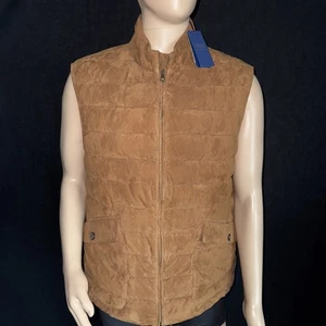 Ralph Lauren Polo Men XL Suede Puffer Vest Retail $998 - Picture 1 of 11