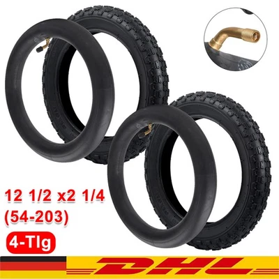 2x Reifen + 2x Schlauch Kinderwagen Kínderrad 12 1/2 x 2 1/4 (54-203) DHL - Bild 1 von 4