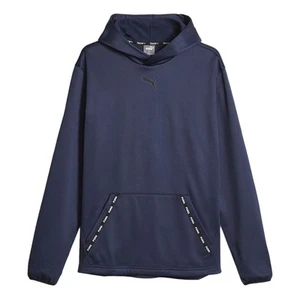 PUMA Fit Taped Pwrfleece Pullover Hoodie Mens Blue Casual Outerwear 52382406 - Picture 1 of 2