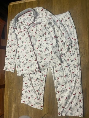 Secret Treasures PJ Set, Mujer Grande, Rojo Blanco Negro, Camisa y Pantalones Abotonados Foto 1 de 4