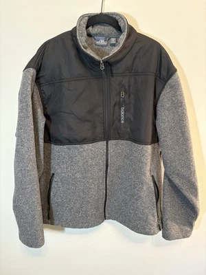 New Balance Men Charcoal Gray Black  Fleece Track Full Zip XL - Image 1 of 4