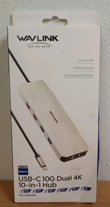 Laptop Docking Station, WAVLINK 10Gbps 10-IN-1 with Dual HDMI (UMD309) - Picture 1 of 16