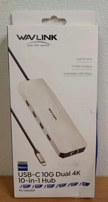Laptop Docking Station, WAVLINK 10Gbps 10-IN-1 with Dual HDMI (UMD309) - Image 1 of 4