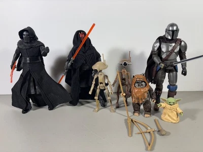 Star Wars TBS Serie Negra Lote Glavis Mando Speeder Maul Pit Droids Wicket Foto 1 de 4