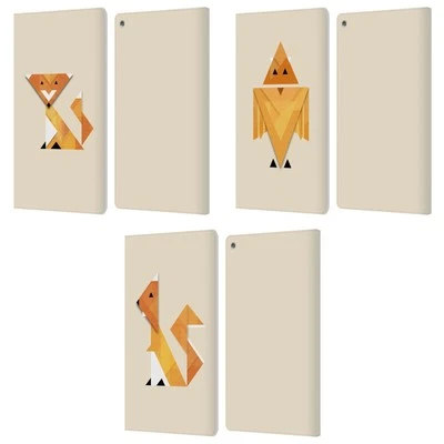 ALYN SPILLER ABSTRACT TRIANIMALS LEATHER BOOK WALLET CASE COVER FOR AMAZON FIRE - Image 1 of 4