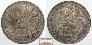 MEXICO 1831-Go MJ 8 Reales Cap and Rays; stars after date NGC AU-58 - Picture 1 of 1