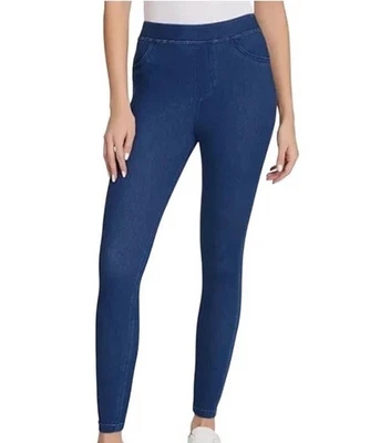 Nine West 牛仔打底裤蓝色弹性腰超柔软面料 18 女式拉裤 — 第 1/4 张图片