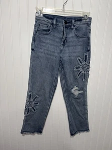 Justice Jeans with Floral Embroidery|Size 10 - Picture 1 of 4
