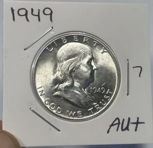 1949 Franklin Half Dollar Coin  - Picture 1 of 2
