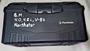 FLAMBEAU Black Plastic Tool Box 15" X 9" X 9" 6518TF No Trays - Picture 1 of 9