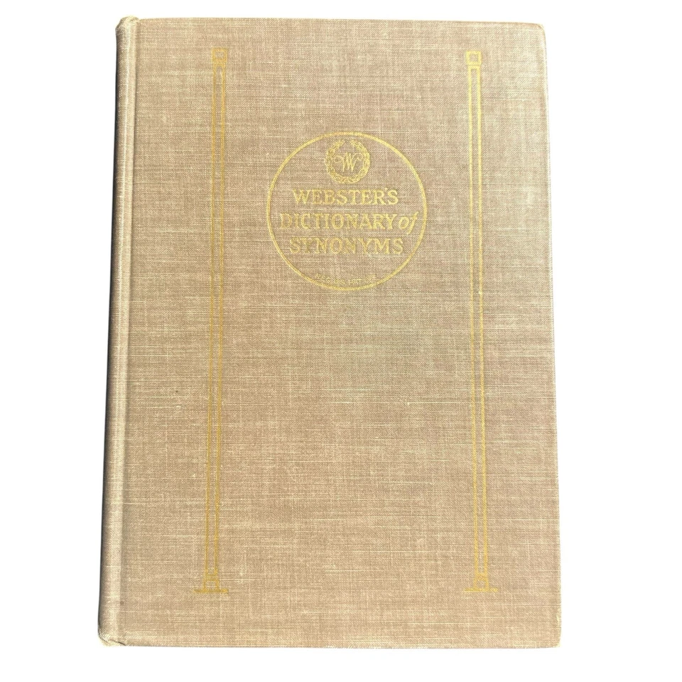 Webster’s Dictionary of Synonyms 1951 1st Edition Hardcover Indexed - Image 1 of 4