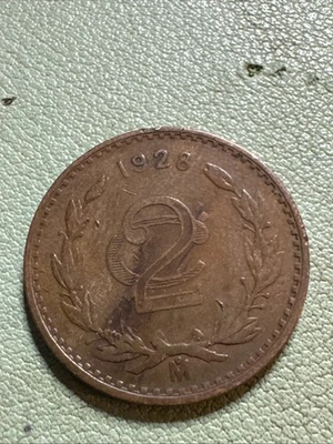 MEXICO 1928 2 Dos Centavos Bronze Km#419 - Image 1 of 4