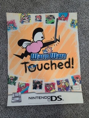 PÓSTER PROMOCIONAL OFICIAL NINTENDO WARIO WARE TOUCH DS ULTRA RARO Foto 1 de 4
