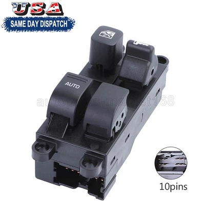 Interruptor de ventana para Nissan Frontier 1998-2004 lado del conductor delantero negro 254018B800 Foto 1 de 4