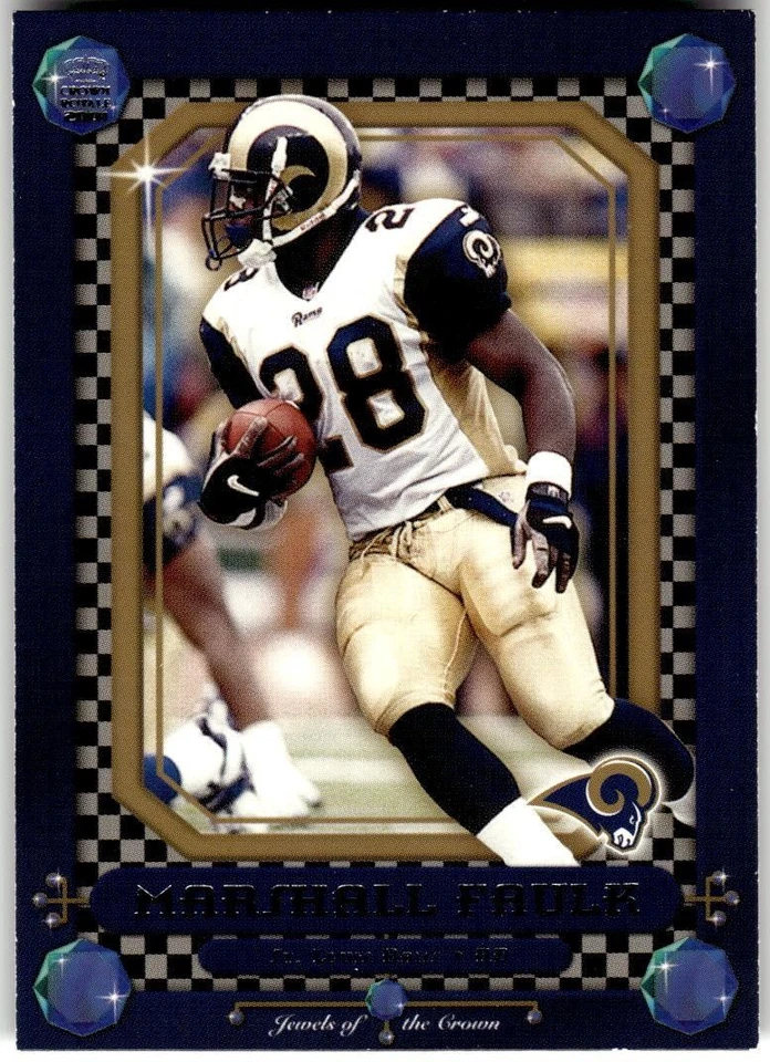 2001 Pacific Crown Royale #20 Marshall Faulk Jewels of the Crown - Image 1 of 2