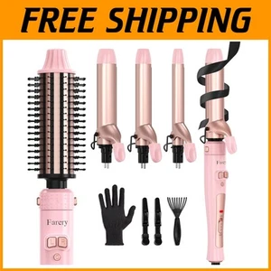 Salon-Quality 4-in-1 Automatic Curling Iron & Rotating Brush - Safe & Stylish - Picture 1 of 11