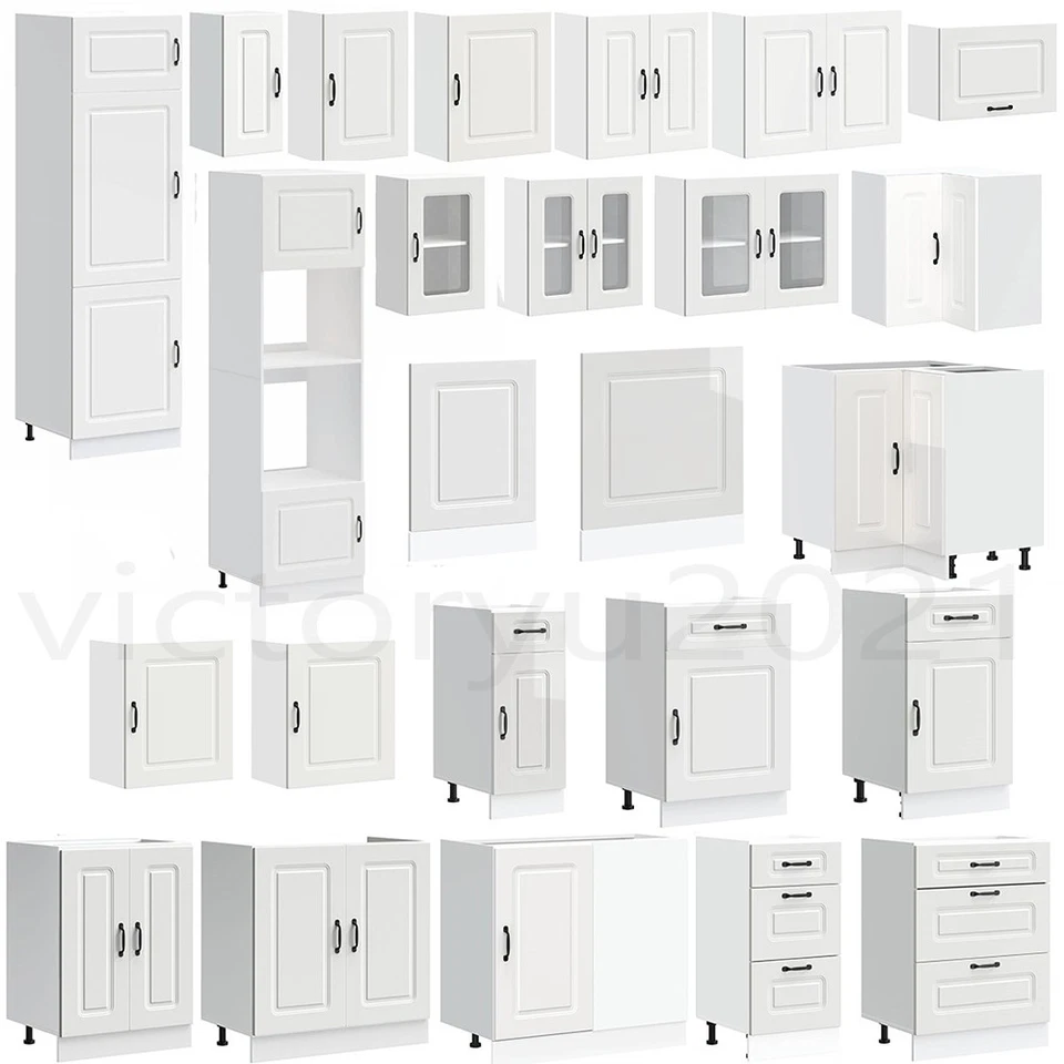 Küchenschrank Küchenzeile Unterschrank Einbauküche Küche Kalmar Weiß - Bild 1 von 1