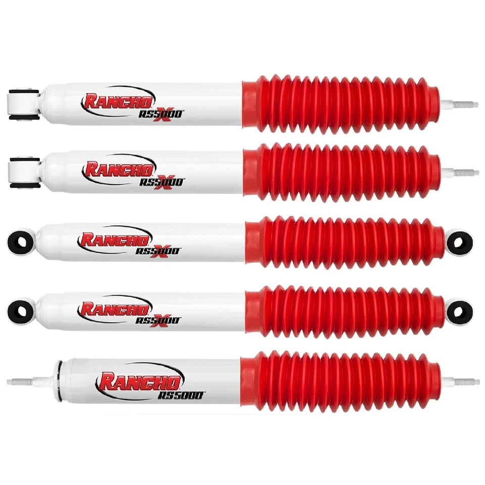 Kit de amortiguadores delanteros traseros Rancho con juego de amortiguadores de dirección 5 piezas para camioneta Toyota 4x4 Foto 1 de 4