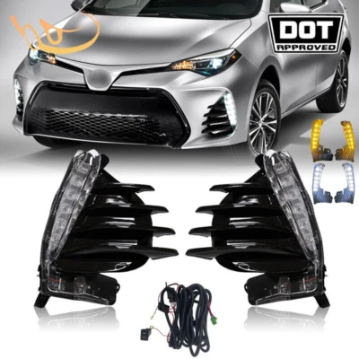 Luces antiniebla DRL luces de circulación diurna LR Fit 2017 2018 2019 Toyota Corolla SE XSE Foto 1 de 4