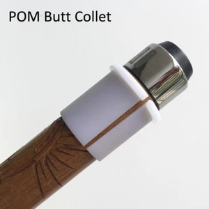 Pool Cue White POM Butt Collet Sleeve - Cue Building Tool Lathe Accessory