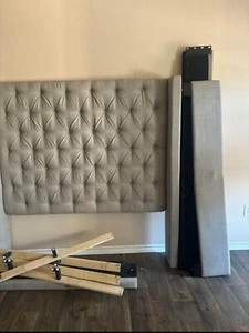 queen size bed frame with tall headboard - Picture 1 of 1